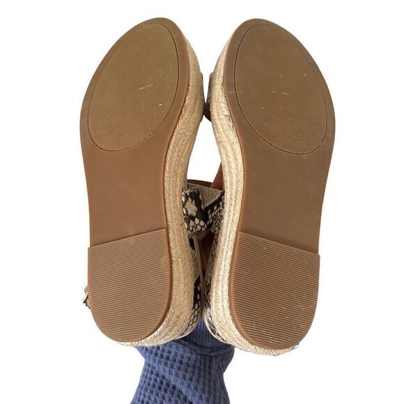 Steve Madden Fifer Python Snake Print Espadrille Wedge Sandals size 8.5 - Picture 7 of 7